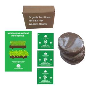 Organic Pea Microgreens 3 pack refill kit